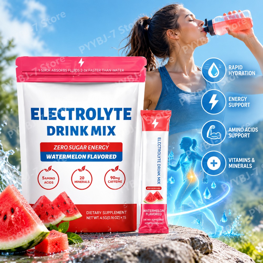 Electrolyte Powder Pack - 전해질 파우더, 무설탕, 빠른 수분 보충,