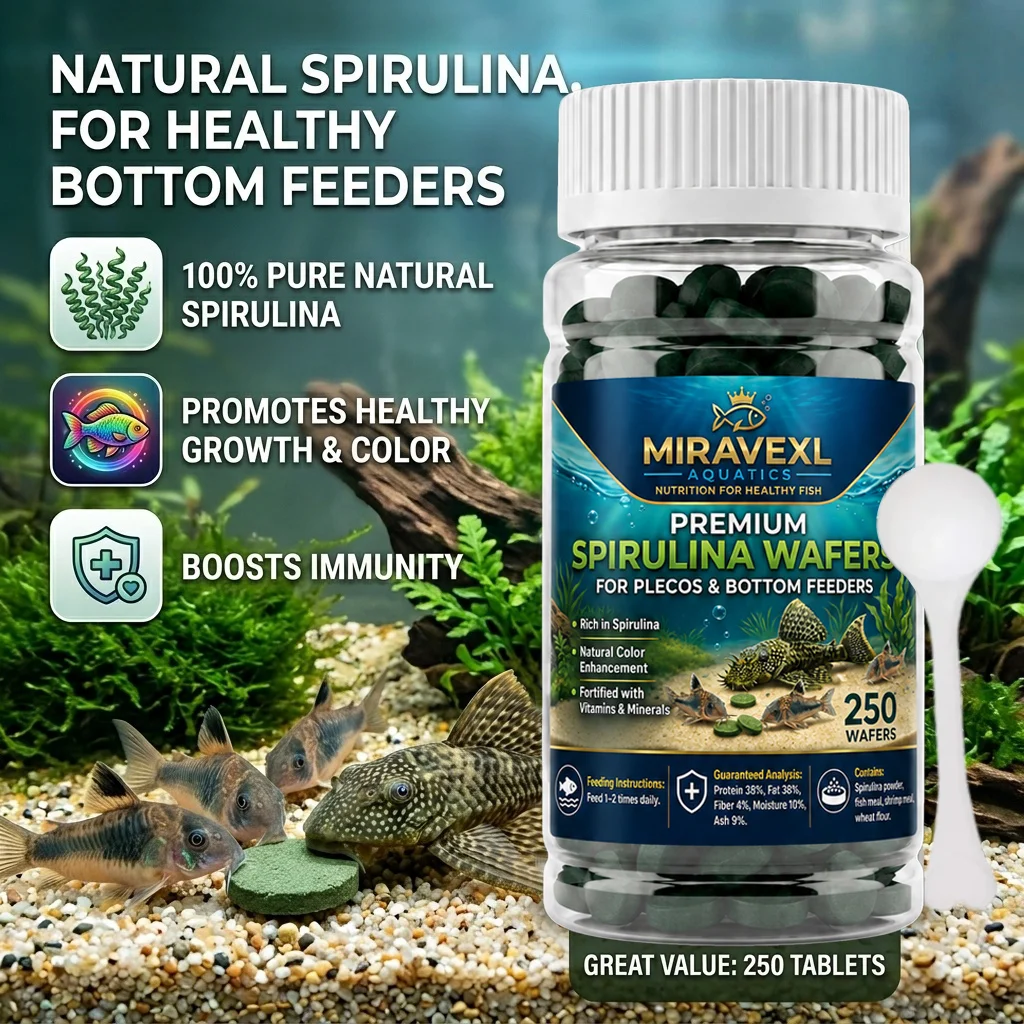 Spirulina Tablet Organic - 고순도 스피루리나 싱킹 타블렛: 바닥 먹이를