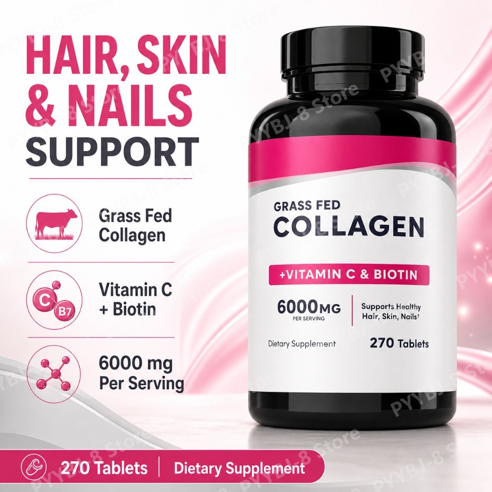 Collagen Peptide Powder - 콜라겐 정제 6000mg 비타민 C와 비오틴